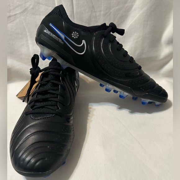 Nike Tiempo Legend 10 Elite FG Soccer Cleats Black/Chrome DV4328-040 Mens Sz: 7